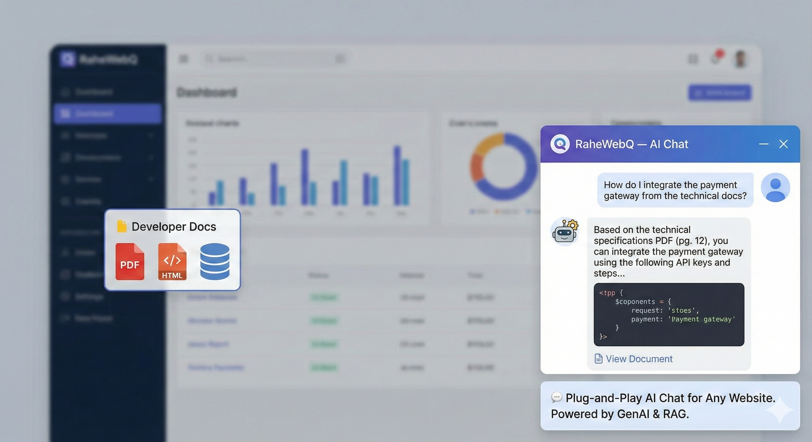 RaheWebQ - Plug-and-Play AI Chat for Any Website
